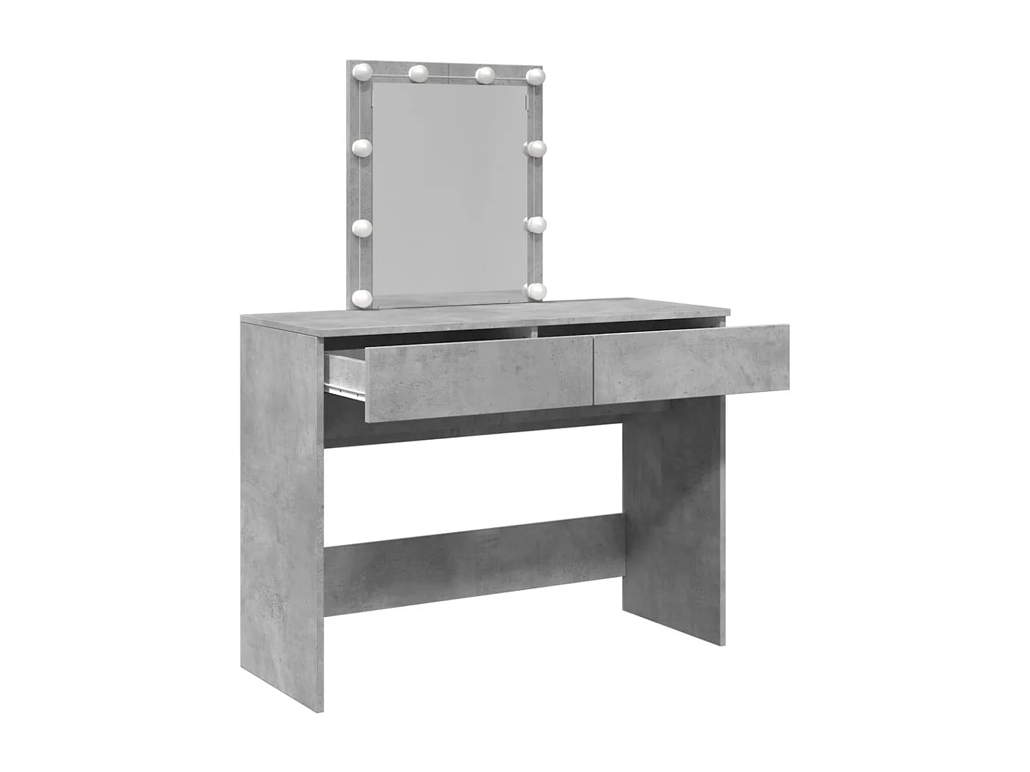 Toilette con LED grigio cemento 100x40x130 cm