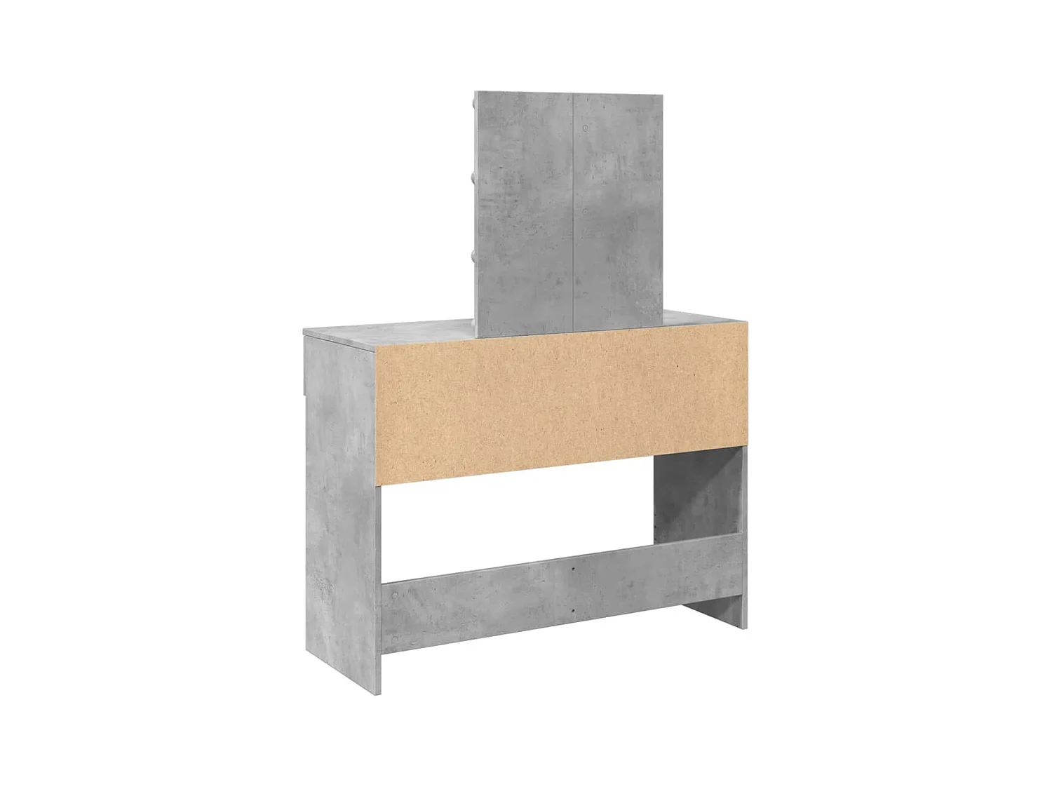 Coiffeuse avec LED gris béton 100x40x130 cm