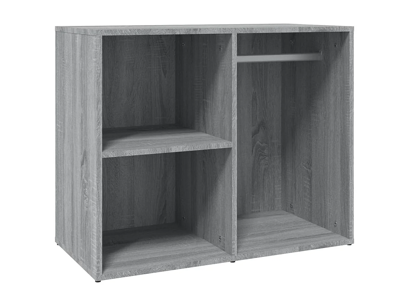 Toletta a LED con armadietti Sonoma grigio Legno ingegnerizzato