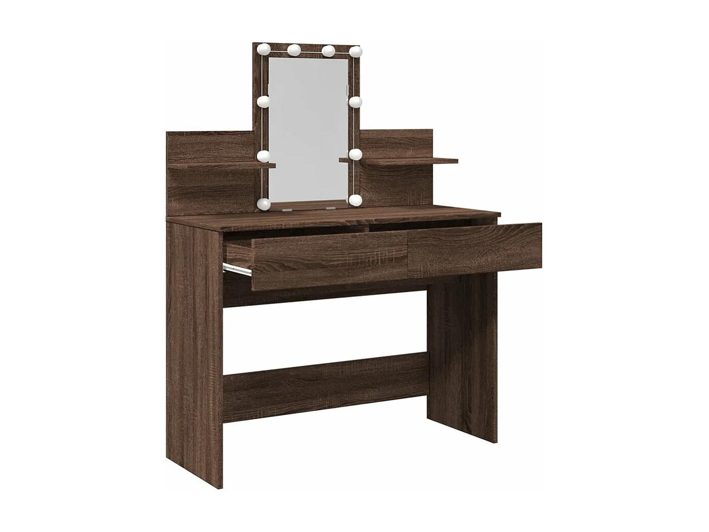 Toletta con LED rovere marrone 100x40x130 cm