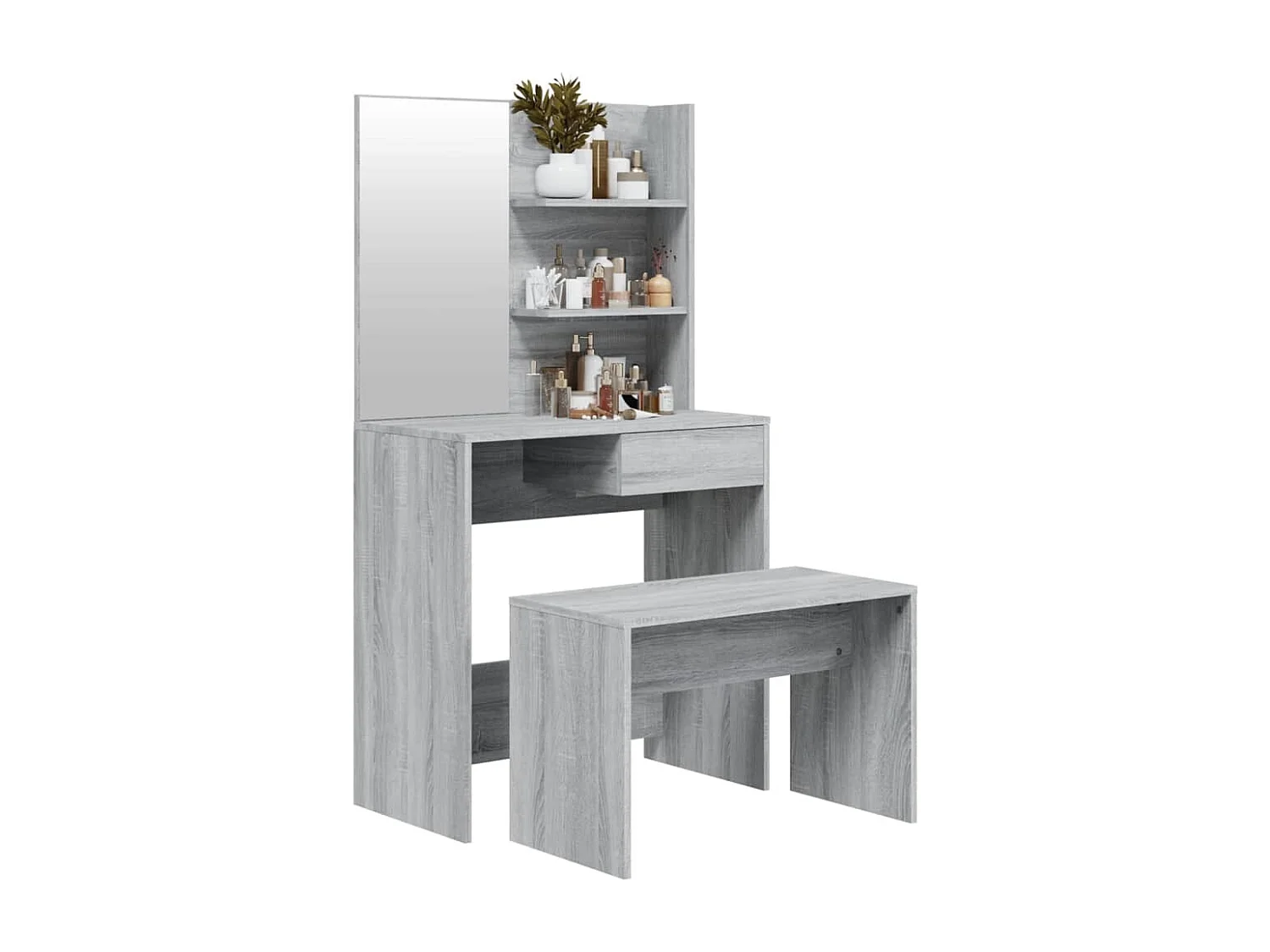 Ensemble de coiffeuse Sonoma gris 74,5x40x141 cm
