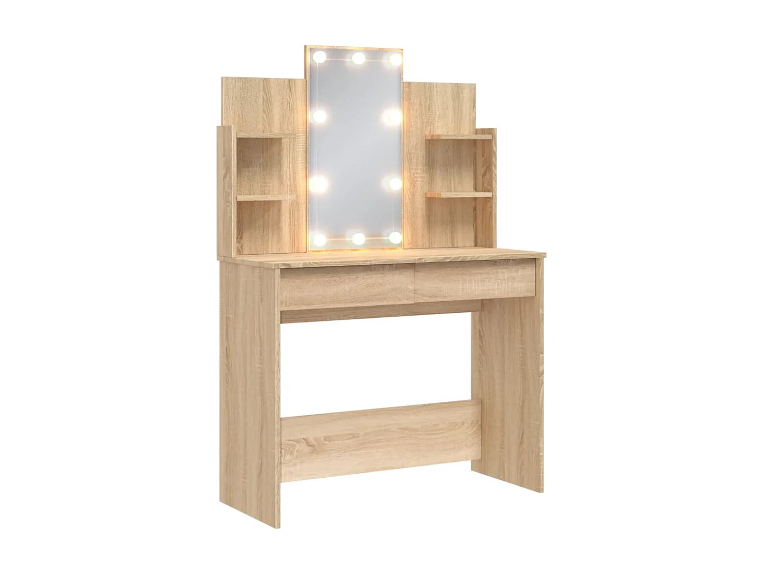 Kaptafel met LED-verlichting sonoma eiken 96x40x142 cm