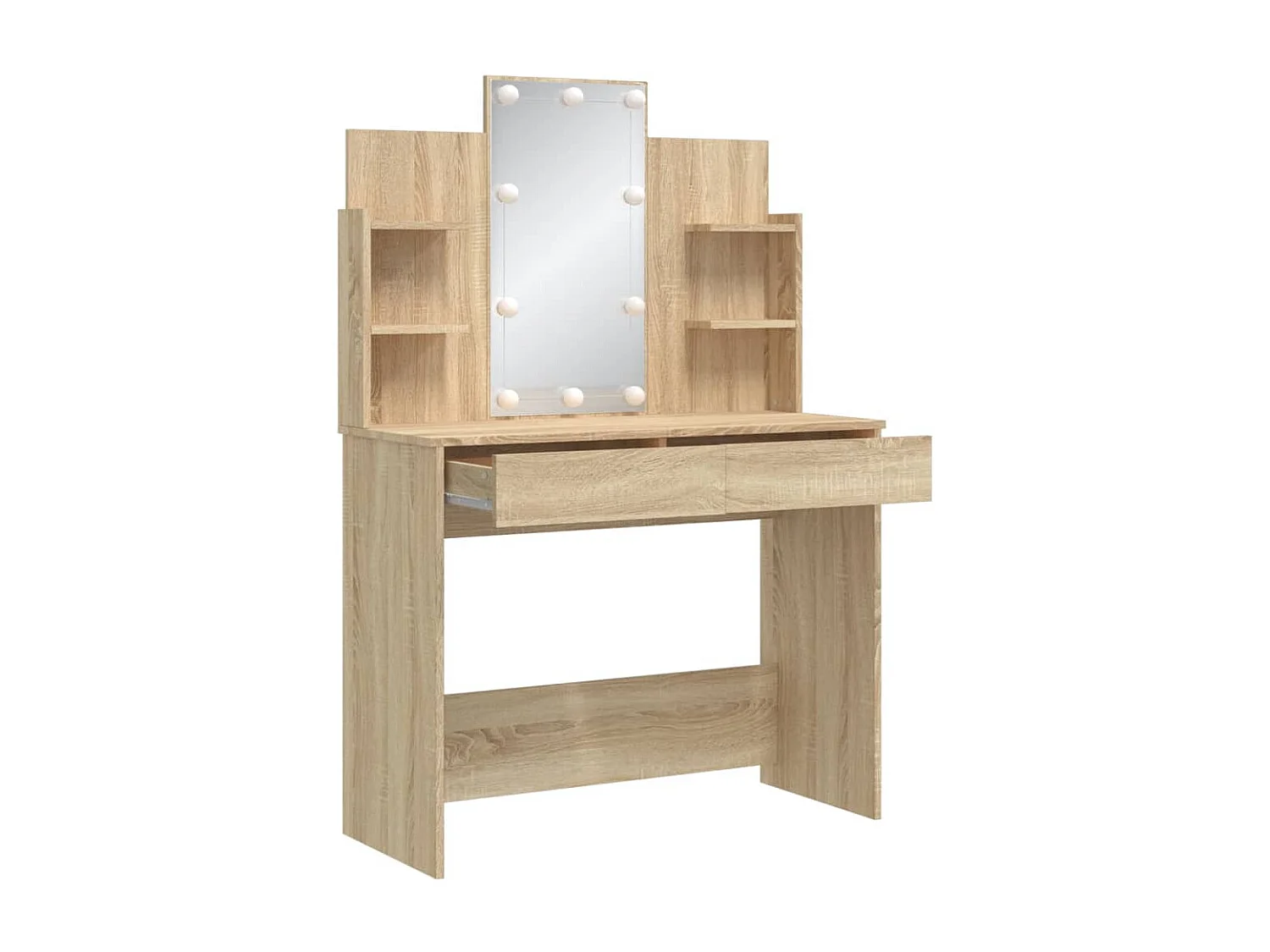 Kaptafel met LED-verlichting sonoma eiken 96x40x142 cm