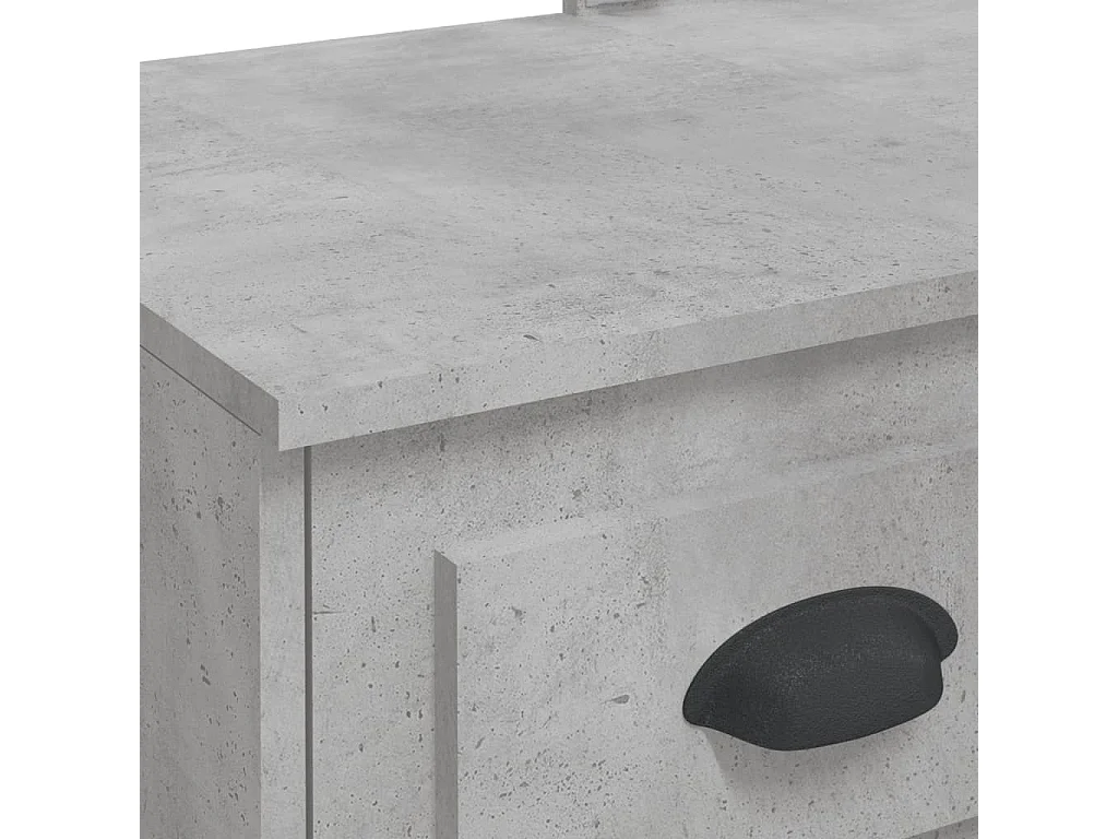 Penteadeira com luzes LED cinza concreto 90x42x132,5 cm