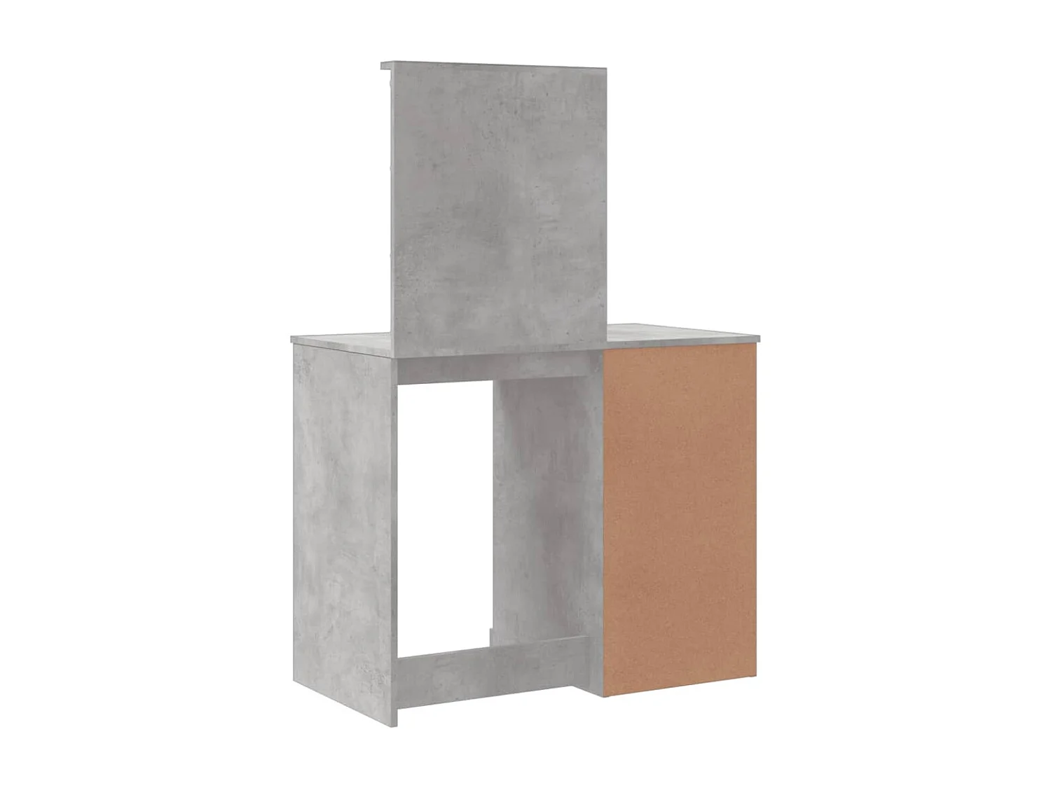 Penteadeira com luzes LED cinza concreto 90x42x132,5 cm