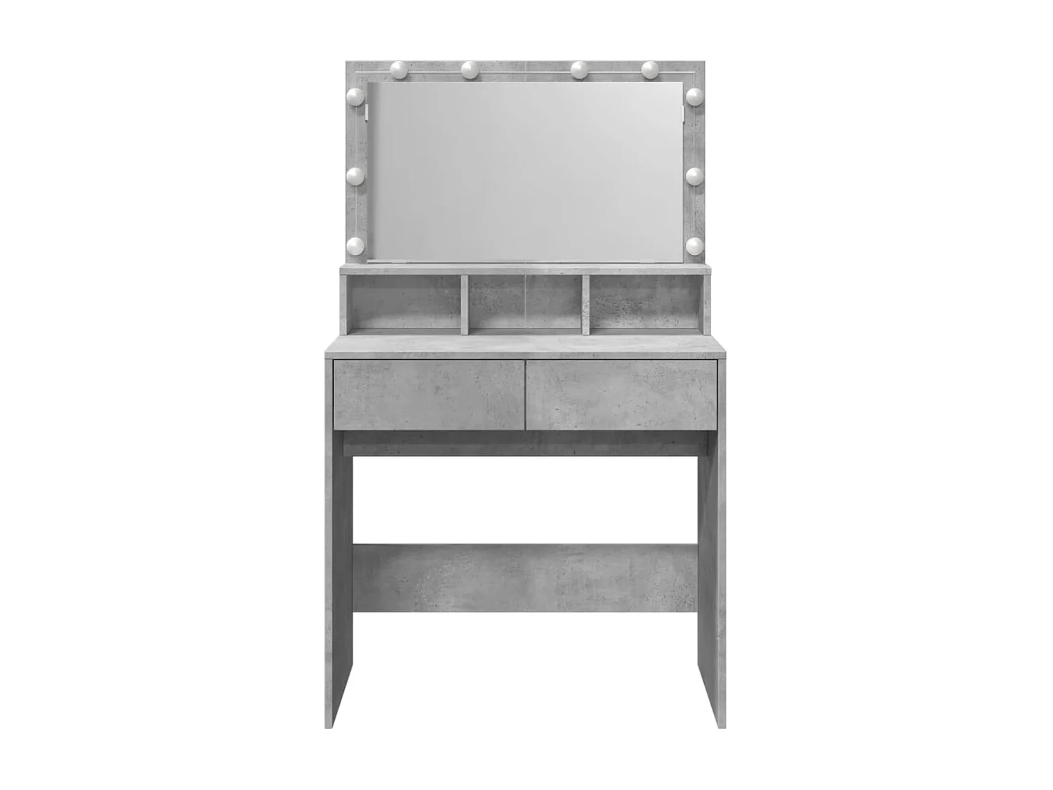 Tocador con LED gris hormigón 80x41x134,5 cm