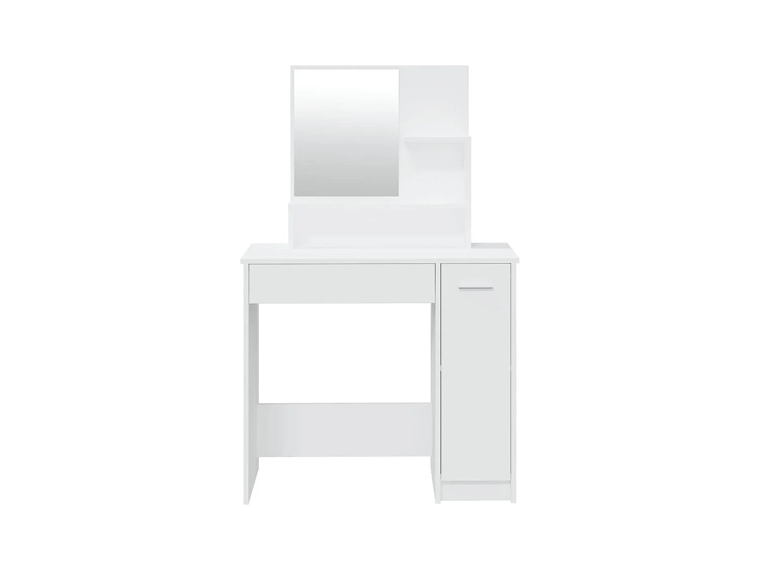 Coiffeuse avec miroir blanc 86,5x35x136 cm