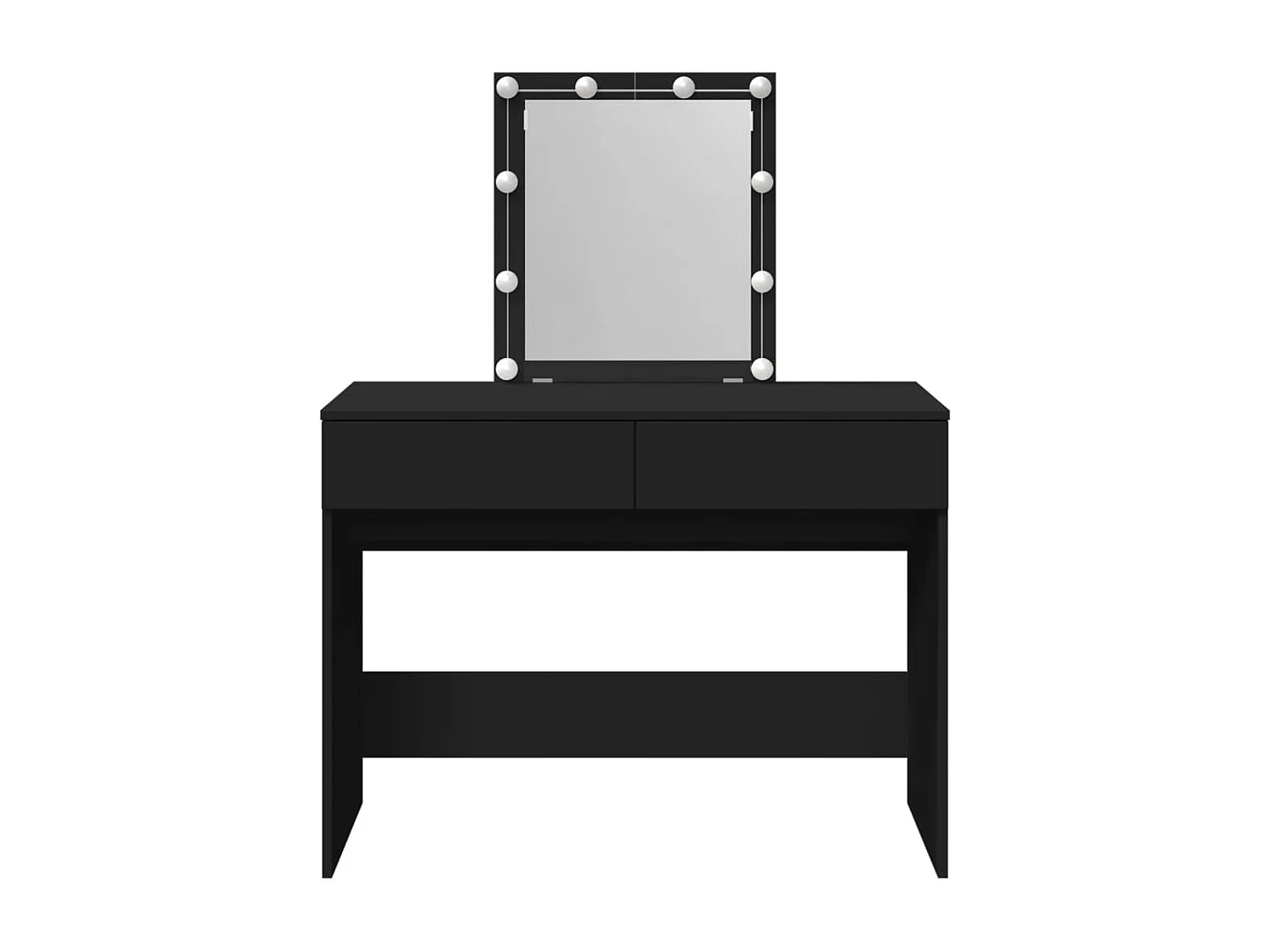 Tocador con LED negro 100x40x130 cm