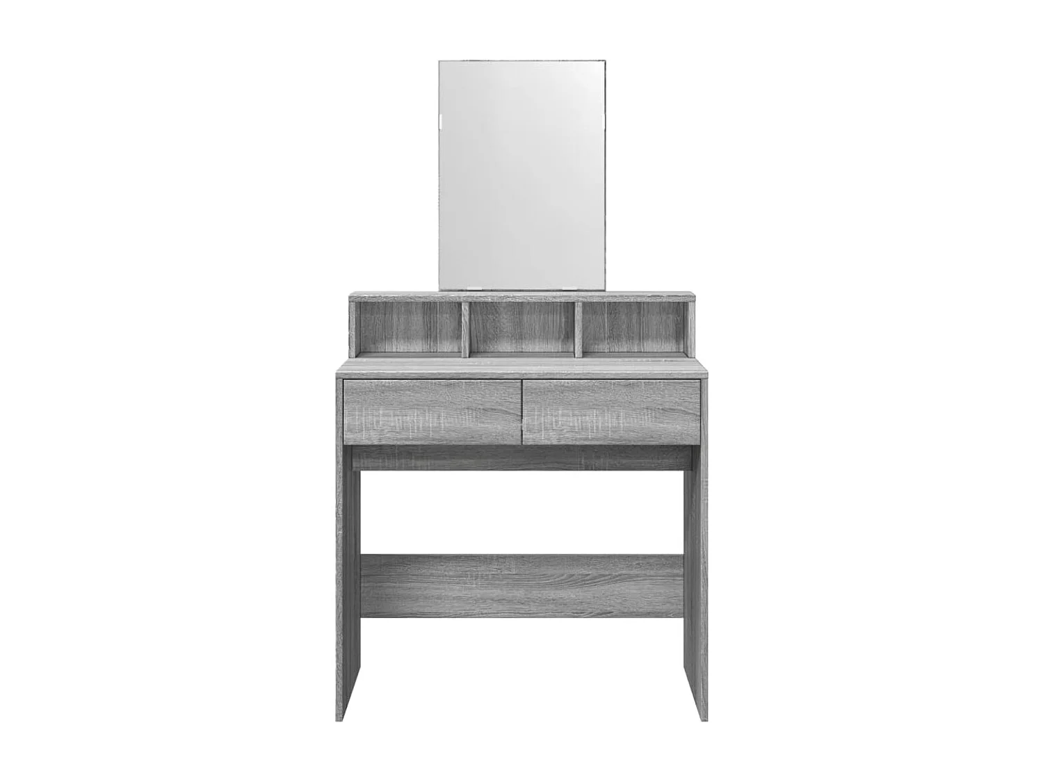 Coiffeuse avec miroir sonoma gris 80x41x144,5 cm