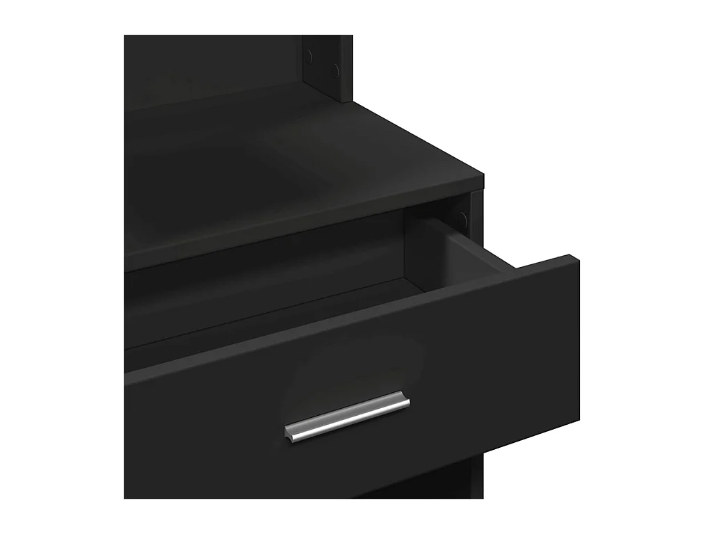 Coiffeuse avec armoire noir 80x35x132 cm