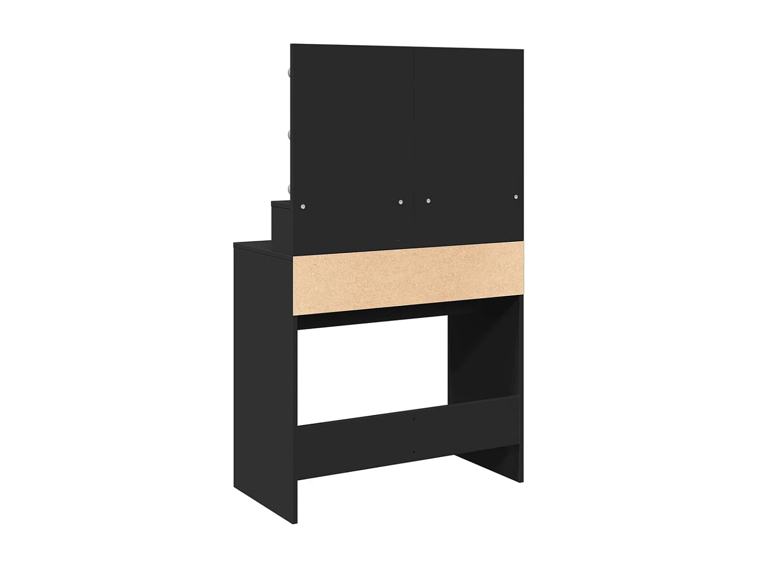 Coiffeuse avec LED noir 80x41x134,5 cm