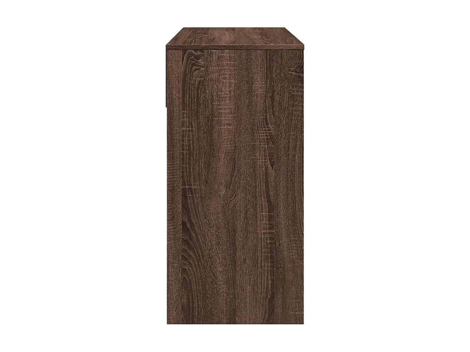 Schminktisch mit braunem Eichenspiegel 80x39x80 cm