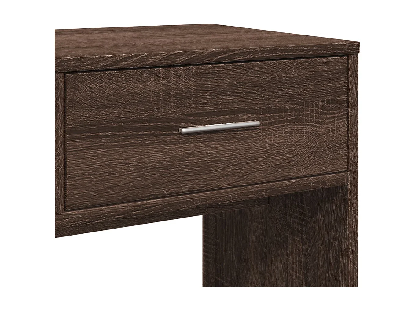 Schminktisch mit braunem Eichenspiegel 80x39x80 cm