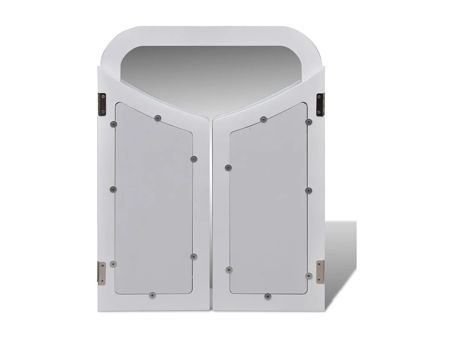 Coiffeuse avec miroir et tabouret 2 tiroirs Blanc