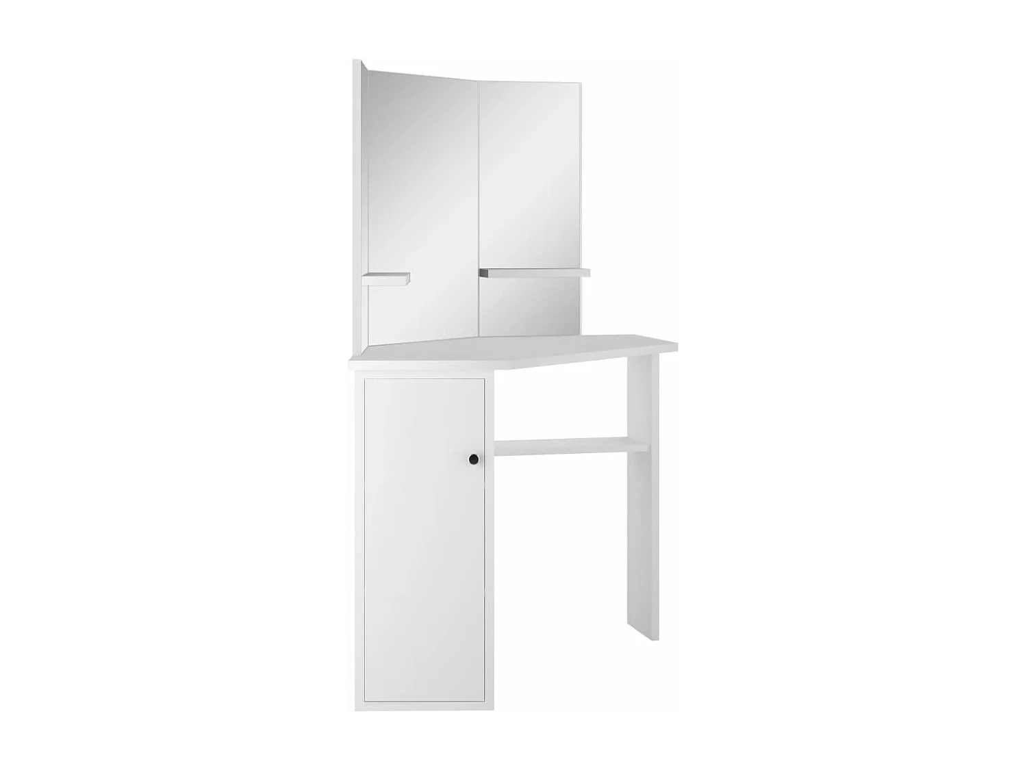 Coiffeuse d'angle Table de maquillage cosmétique Blanc