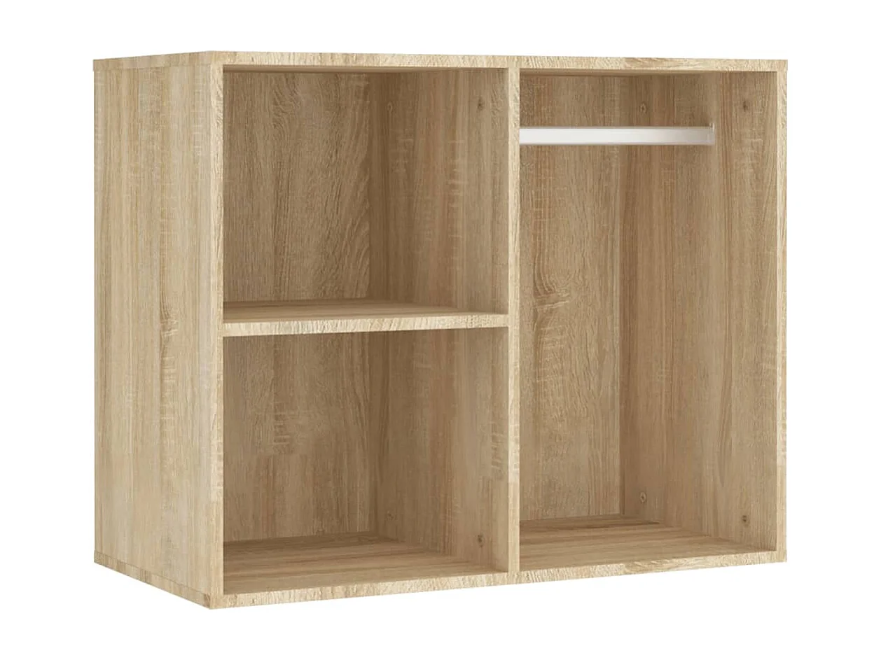 Coiffeuse à LED avec 2 armoires Chêne sonoma Bois d'ingénierie