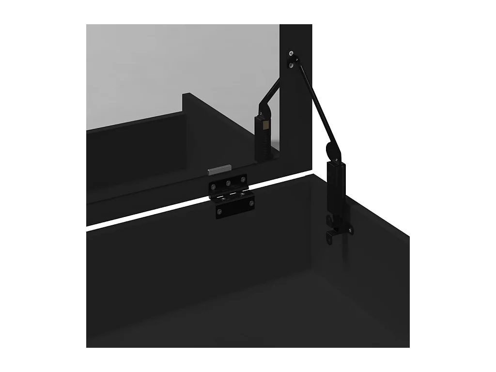 Coiffeuse et tabouret noir 60x40x113,5 cm