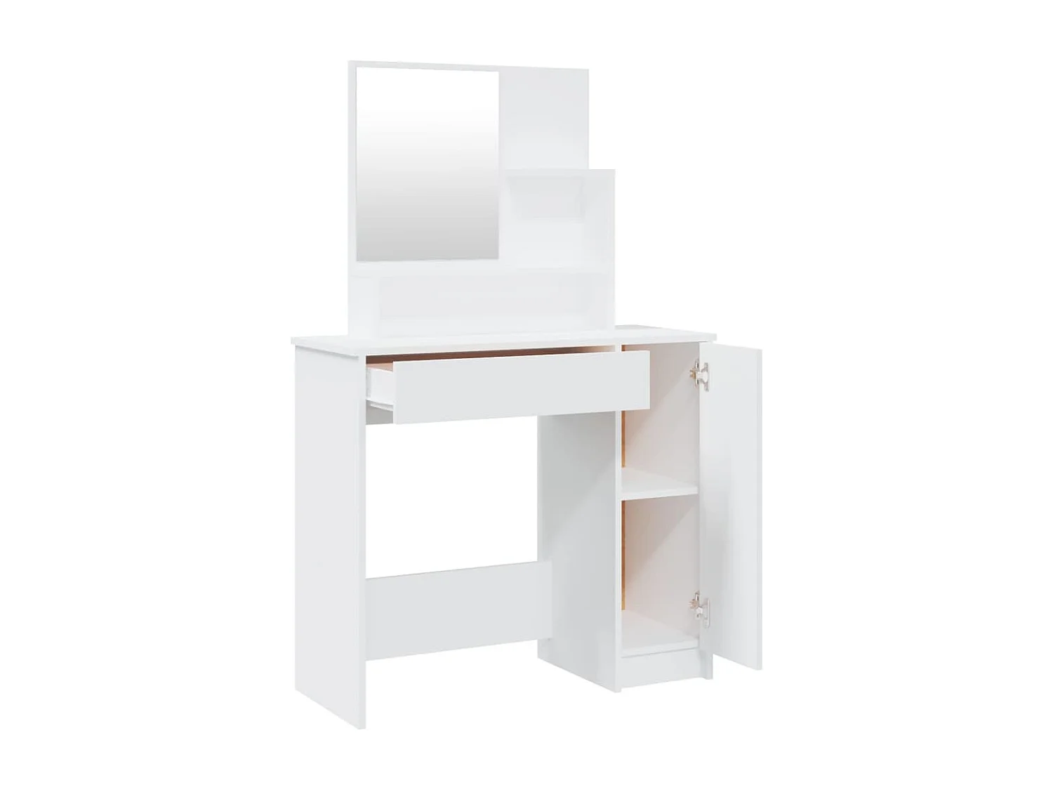 Conjunto de penteadeira branco 86,5x35x136 cm