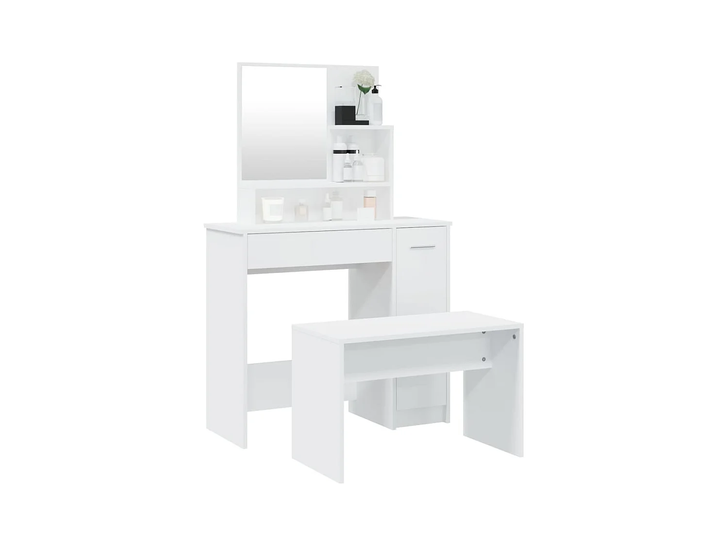 Ensemble de coiffeuse Blanc 86,5x35x136 cm