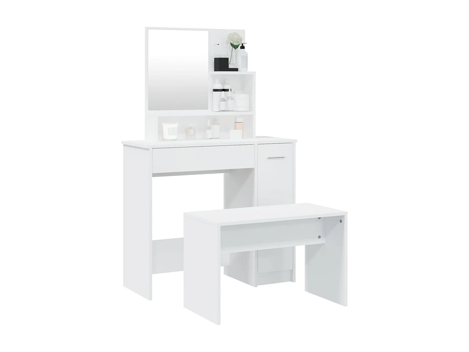 Ensemble de coiffeuse Blanc 86,5x35x136 cm