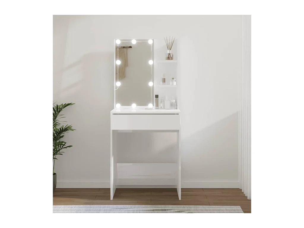 Toeletta con LED Bianco brillante 60x40x140 cm