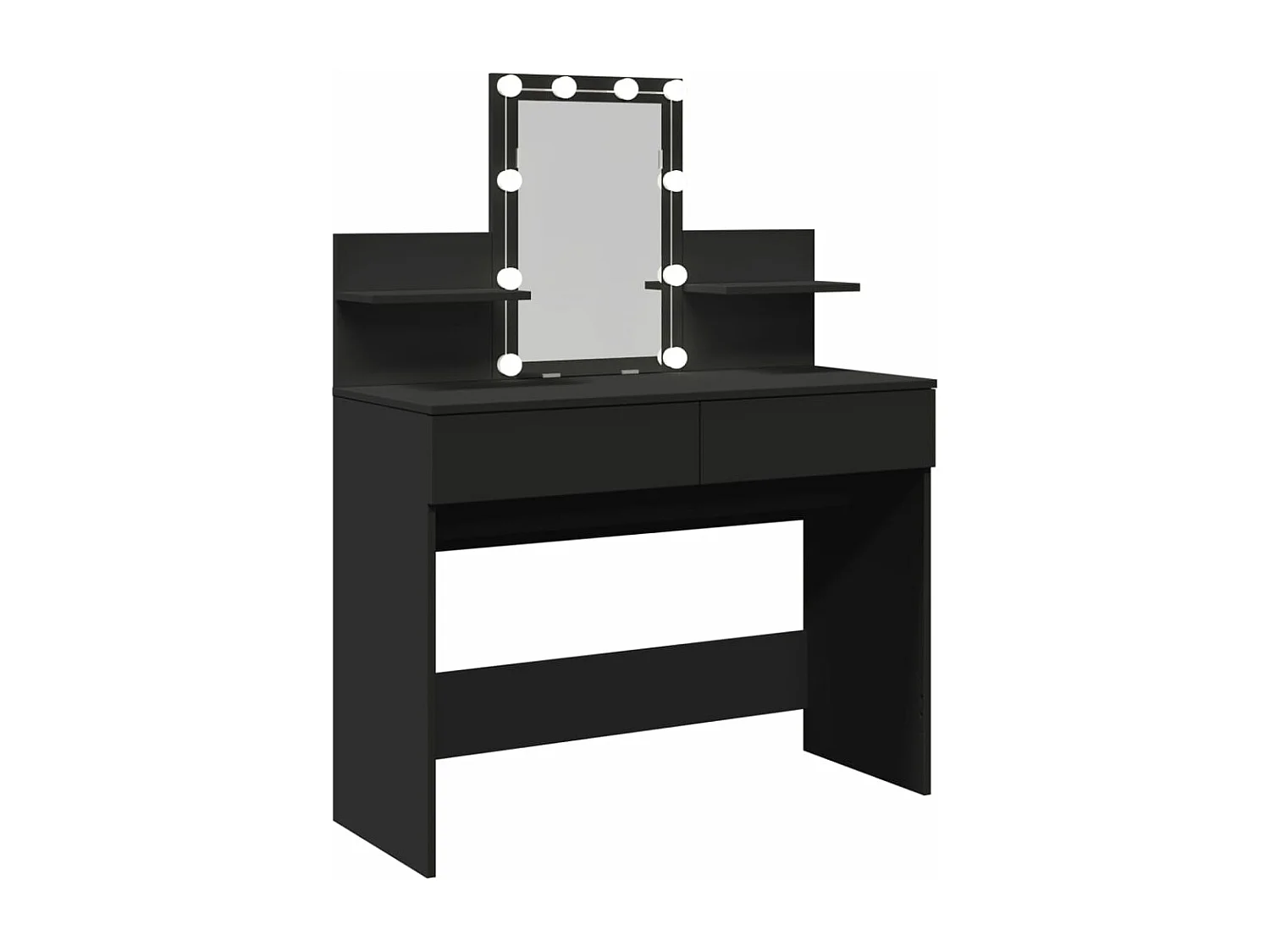 Coiffeuse avec LED noir 100x40x130 cm