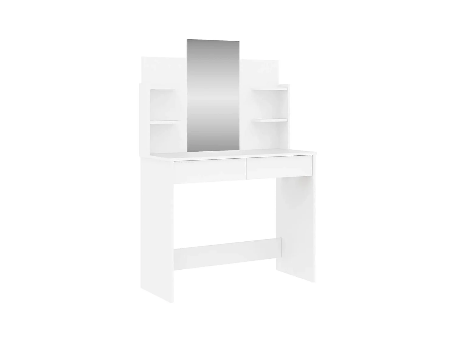 Coiffeuse avec miroir blanc 96x39x142 cm