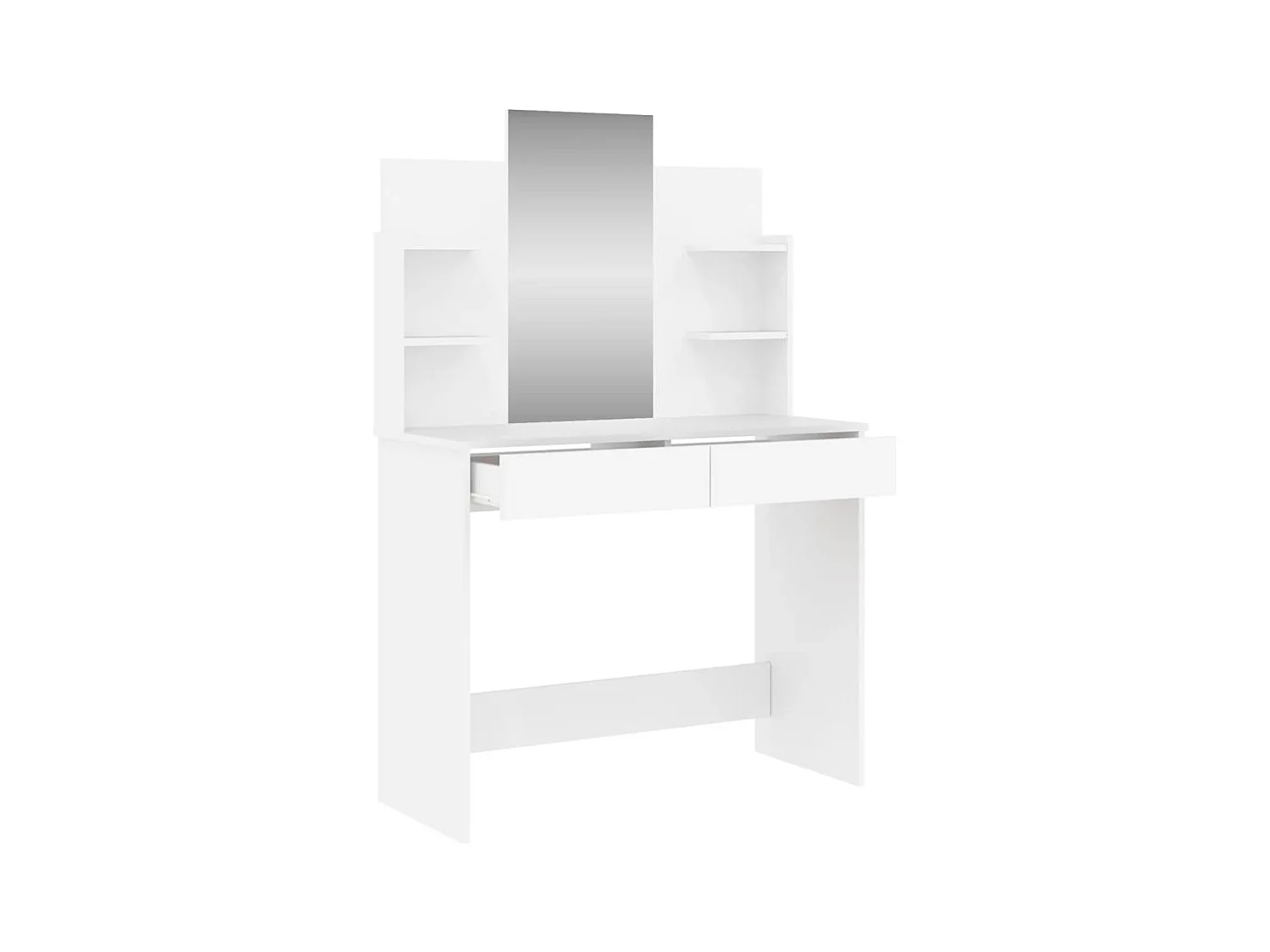 Coiffeuse avec miroir blanc 96x39x142 cm