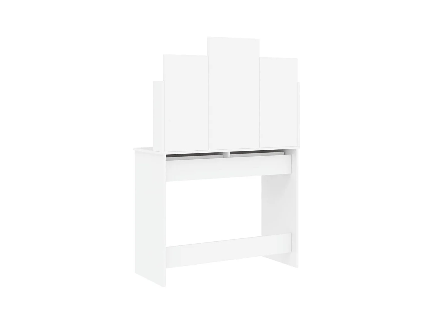 Coiffeuse avec miroir blanc 96x39x142 cm
