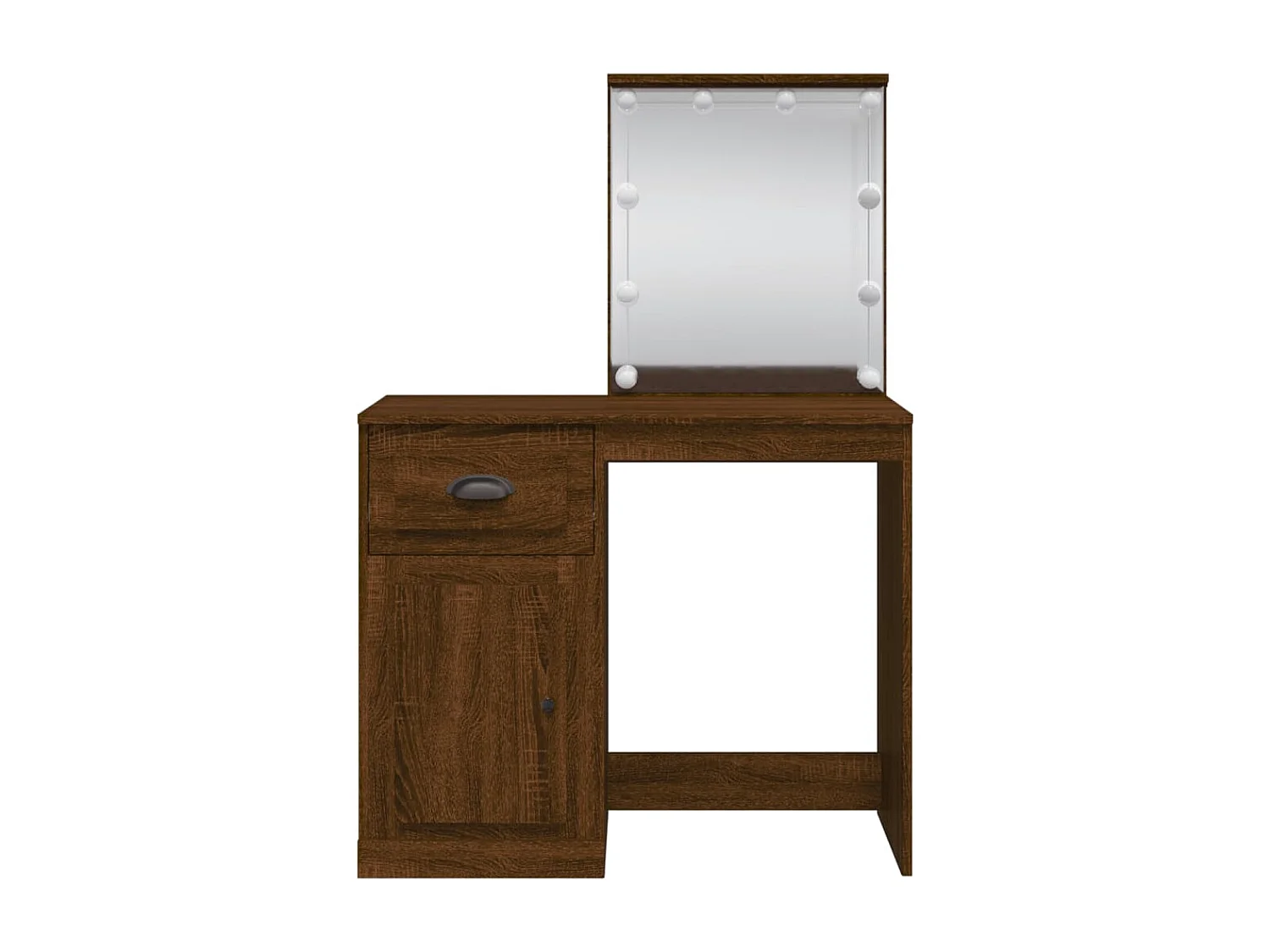 Toucador com luzes LED carvalho castanho 90x42x132,5 cm