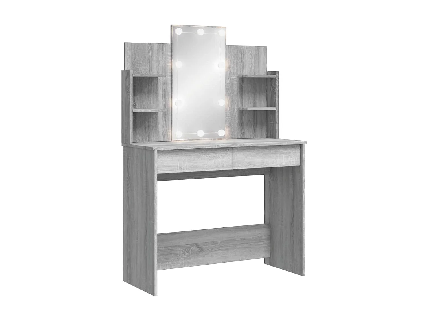 Toletta con luci LED sonoma grigio 96x40x142 cm