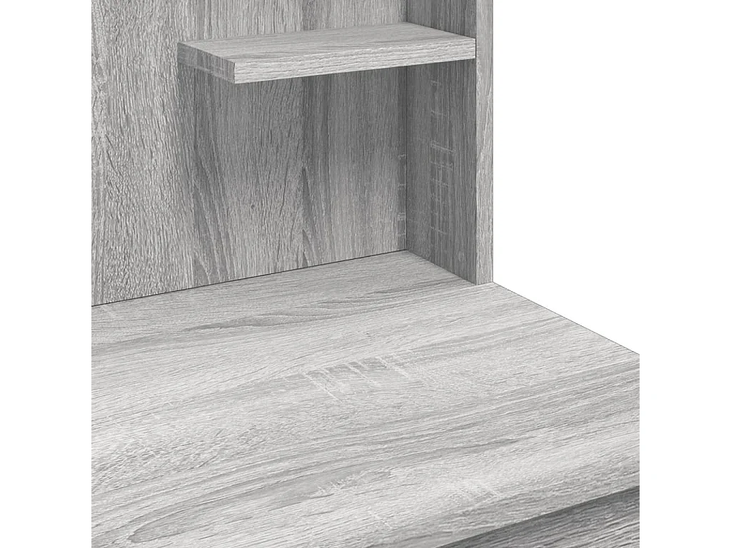 Toletta con luci LED sonoma grigio 96x40x142 cm