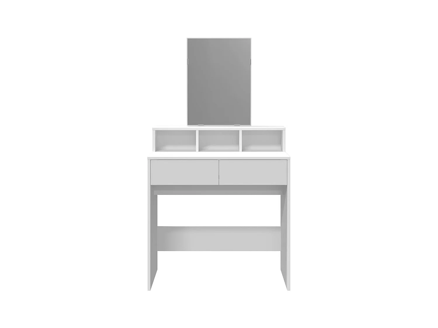 Coiffeuse avec miroir blanc 80x41x144,5 cm
