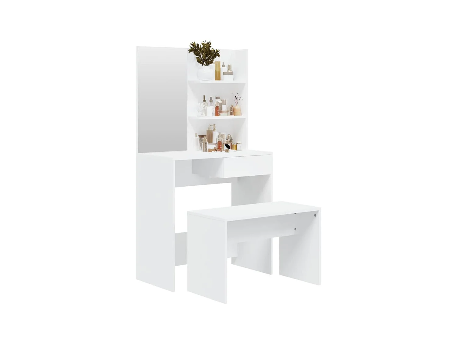 Ensemble de coiffeuse Blanc 74,5x40x141 cm