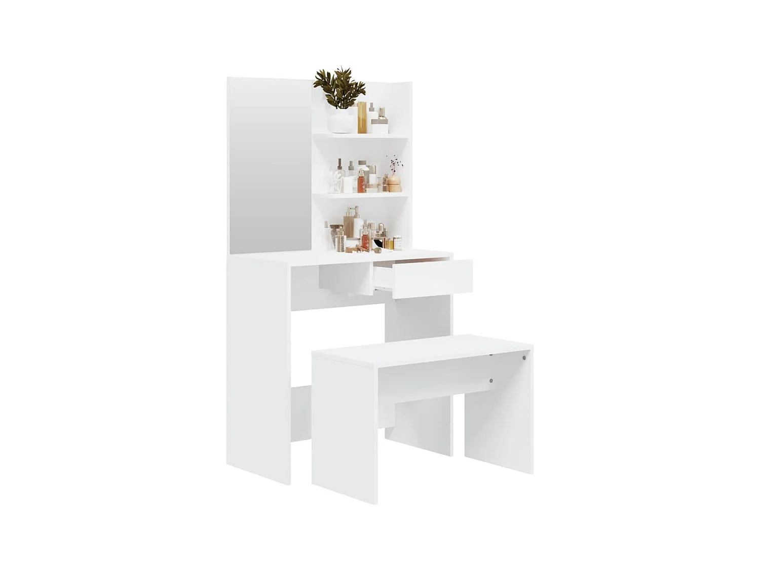 Ensemble de coiffeuse Blanc 74,5x40x141 cm