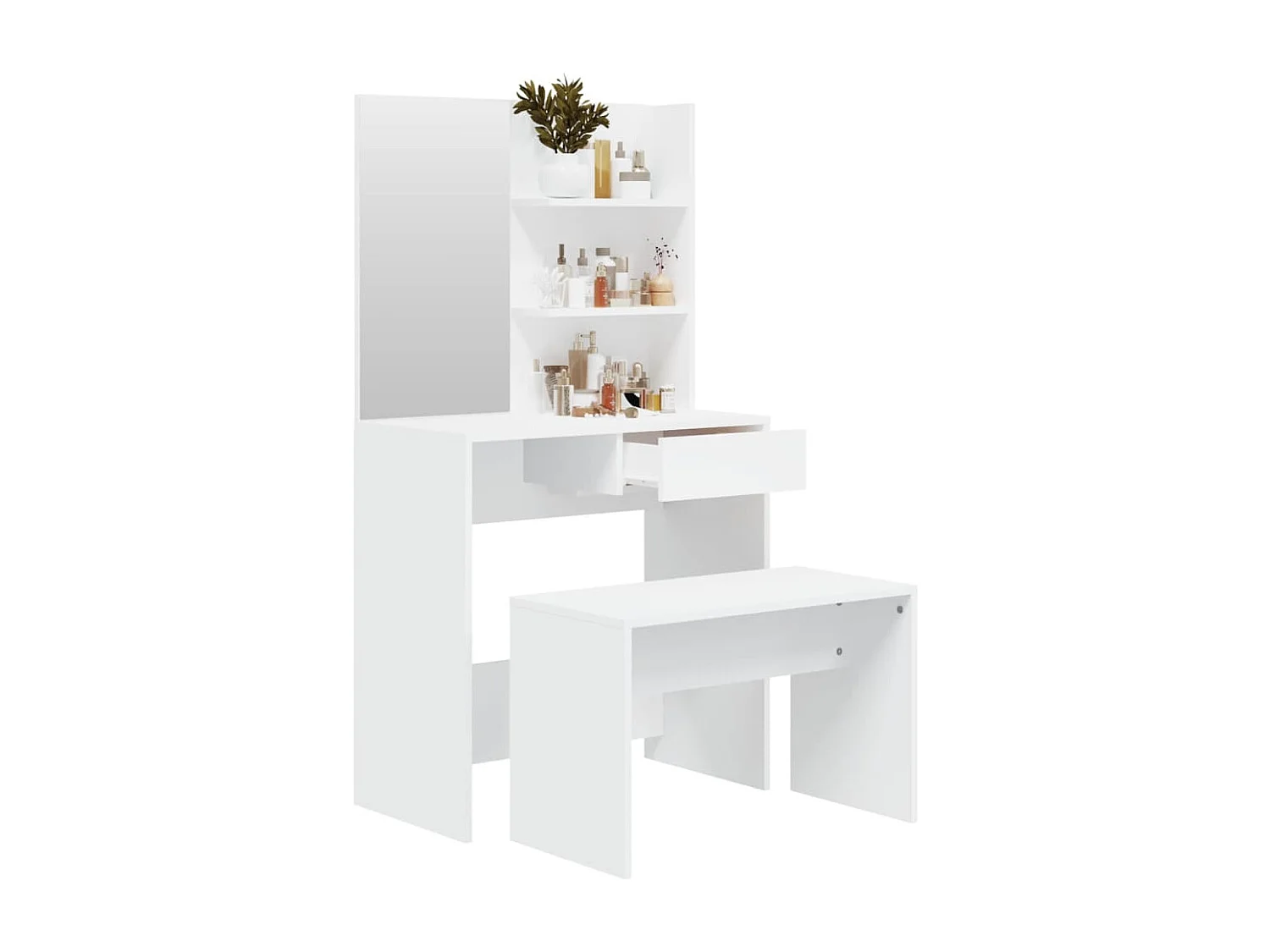 Ensemble de coiffeuse Blanc 74,5x40x141 cm