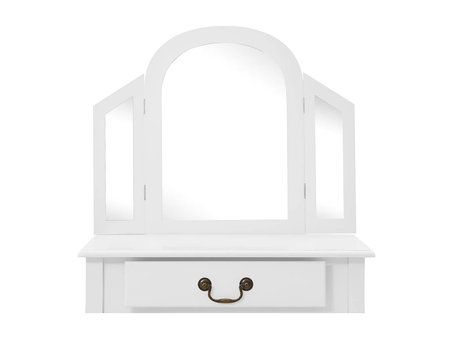 Toucador e banco Branco 65x36x128 cm Madeira Paulownia MDF