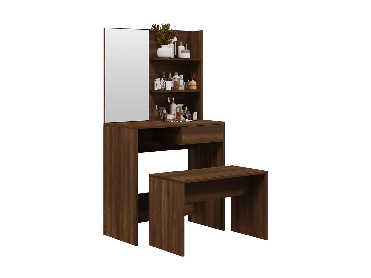 Ensemble de coiffeuse Chêne marron 74,5x40x141 cm