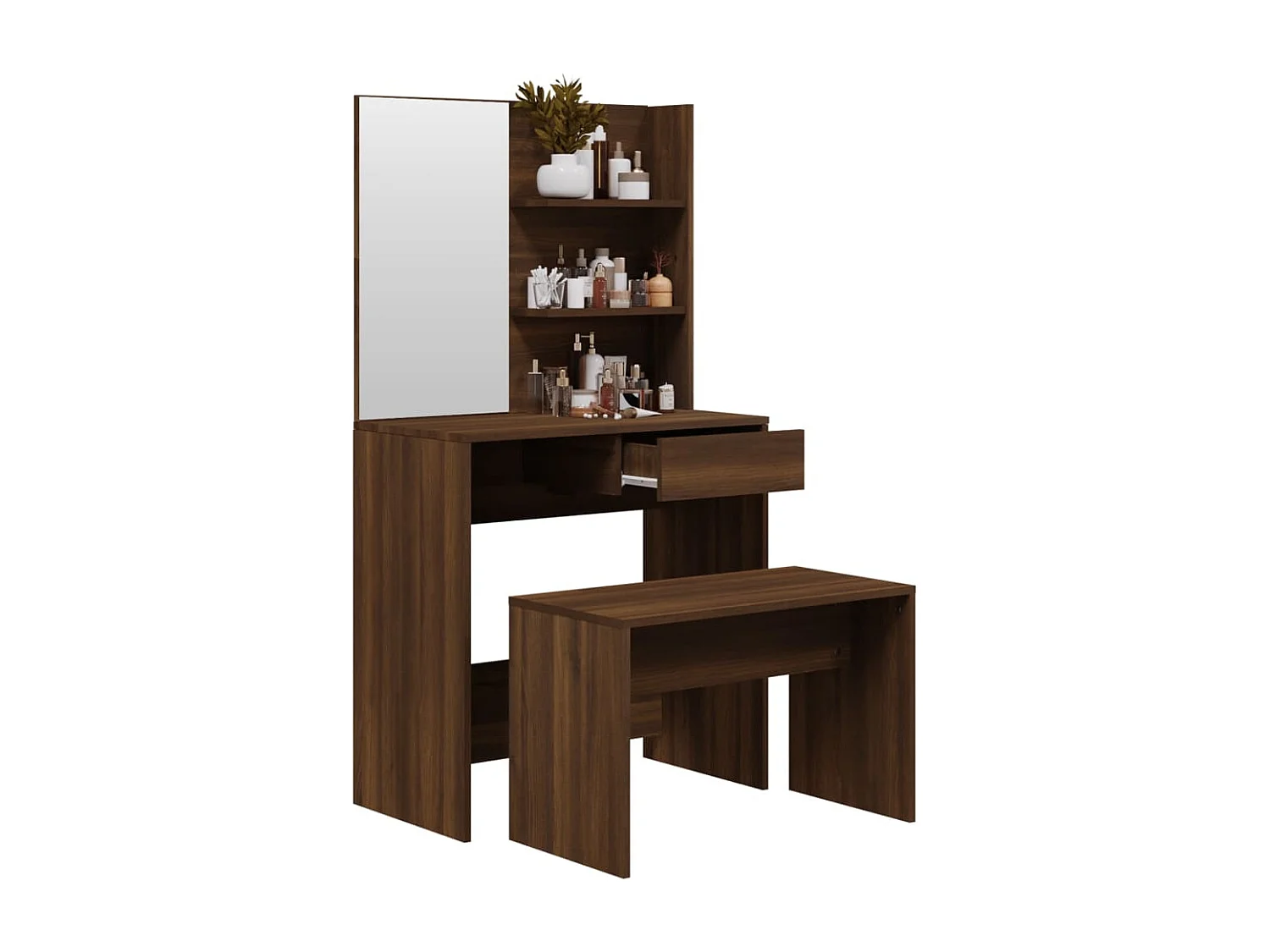 Ensemble de coiffeuse Chêne marron 74,5x40x141 cm