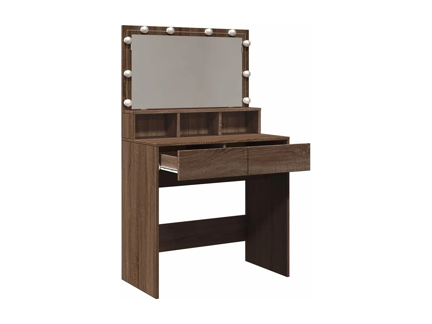 Coiffeuse avec LED chêne marron 80x41x134,5 cm