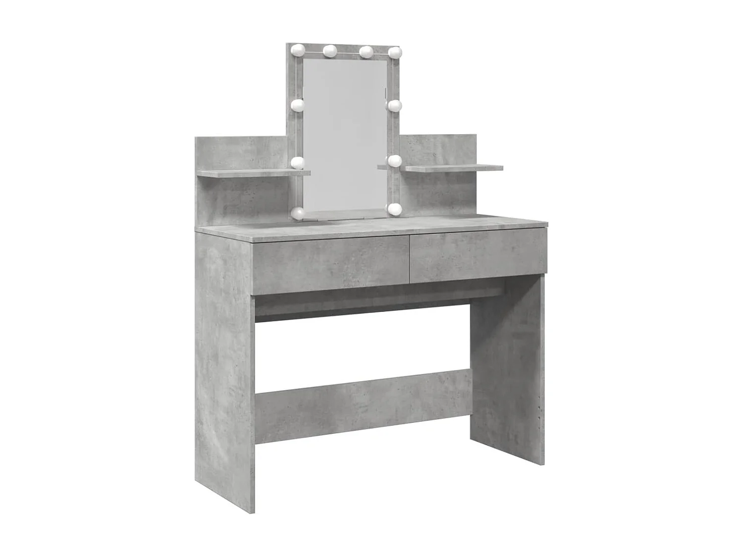 Toilette con LED grigio cemento 100x40x130 cm