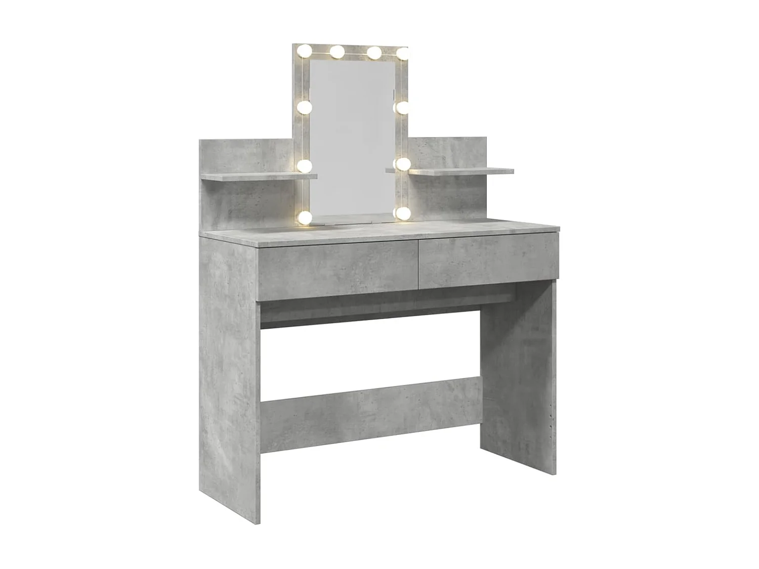 Toilette con LED grigio cemento 100x40x130 cm