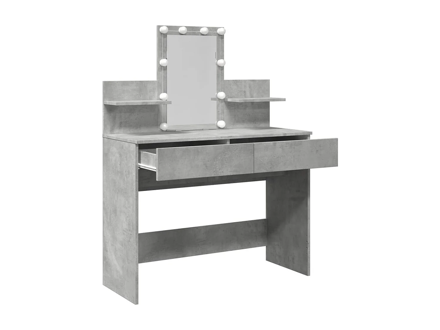 Toilette con LED grigio cemento 100x40x130 cm