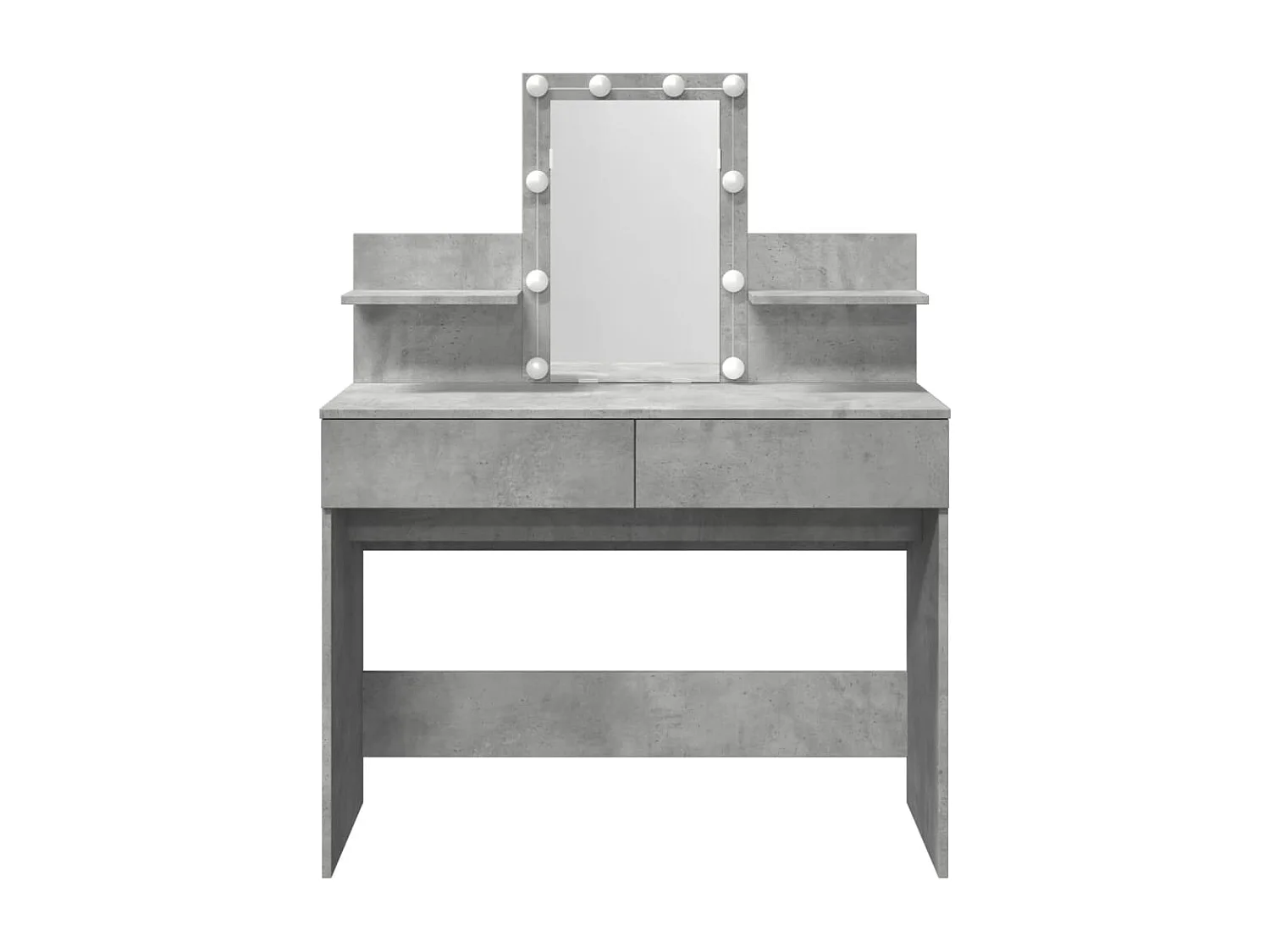 Toucador com LED cinza concreto 100x40x130 cm