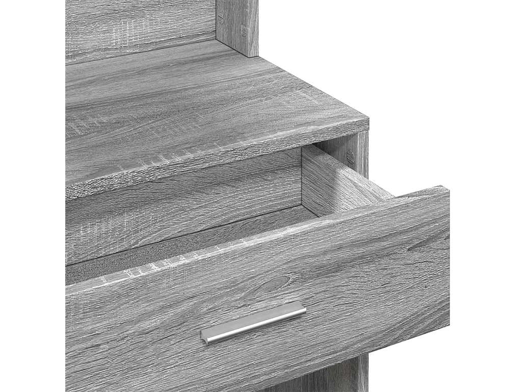 Tocador con mueble sonoma gris 80x35x132 cm