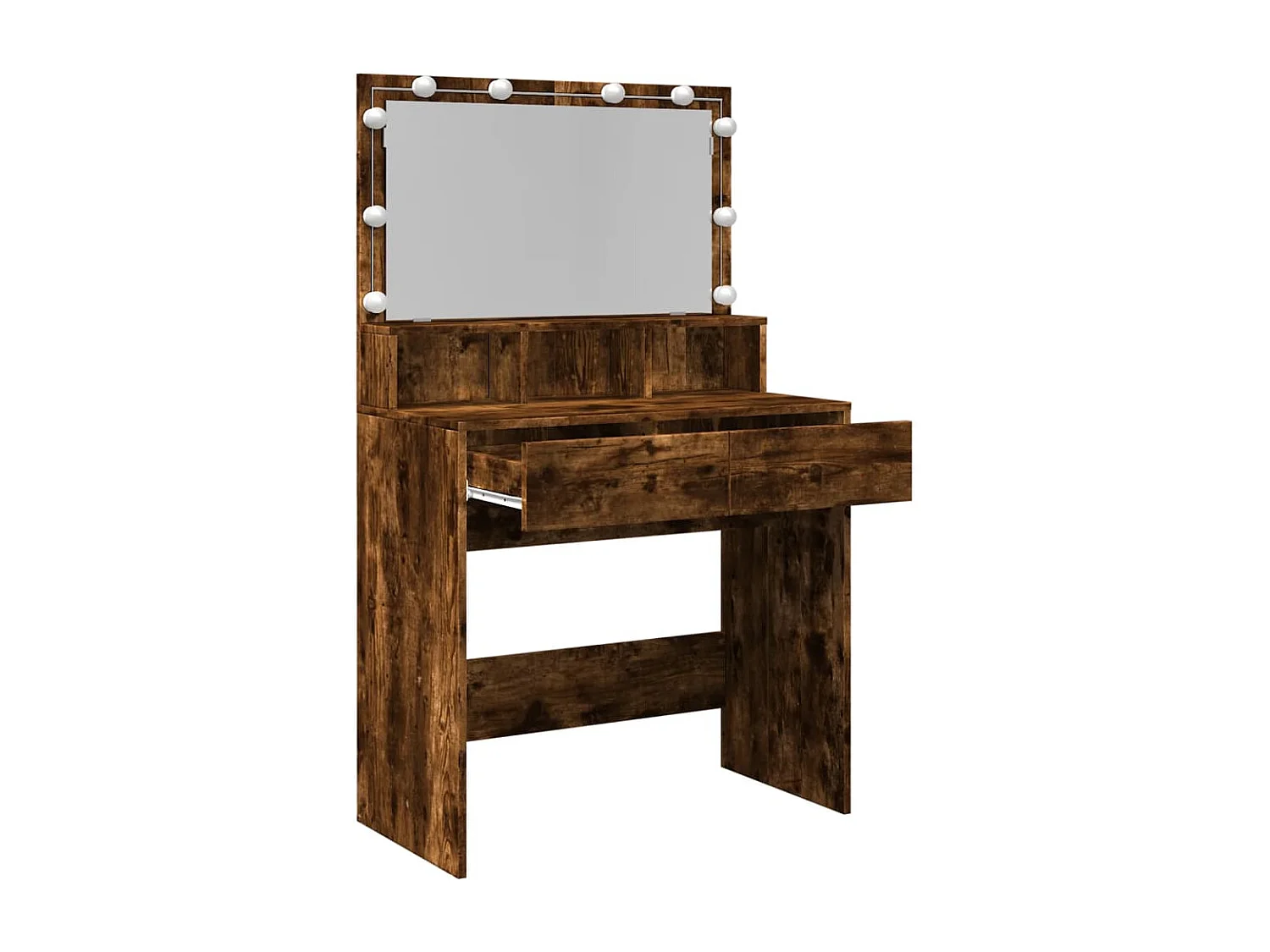 Toletta con LED rovere affumicato 80x41x134,5 cm