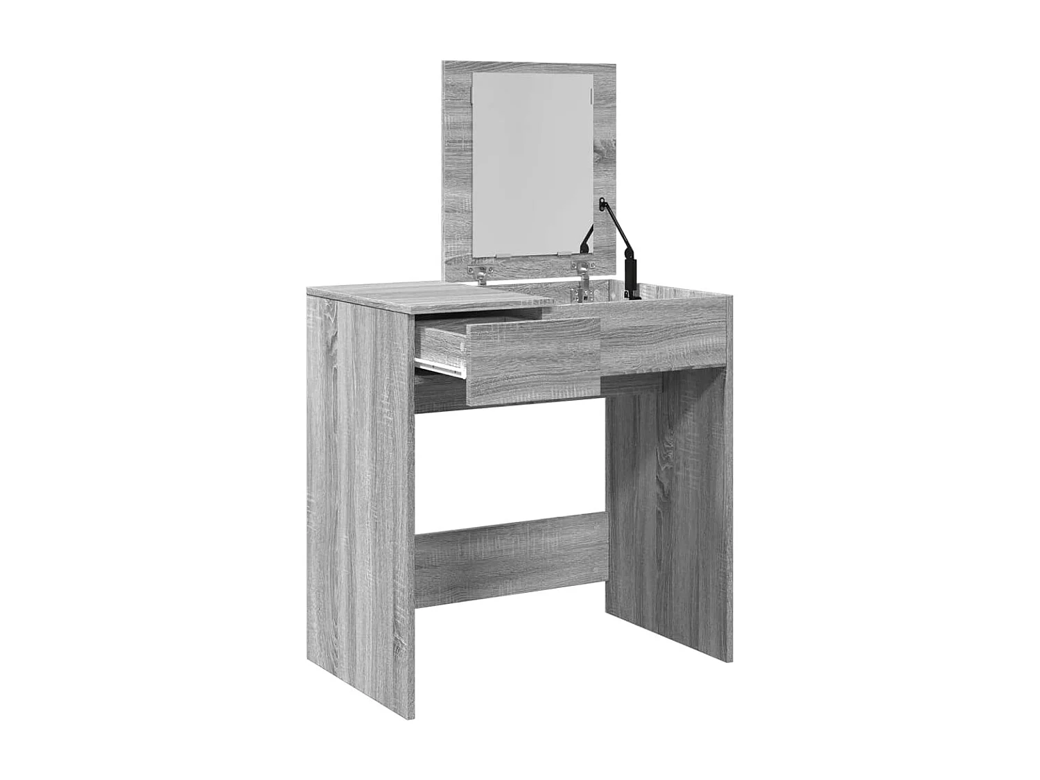 Kaptafel met spiegel sonoma grijs 73x46,5x120 cm