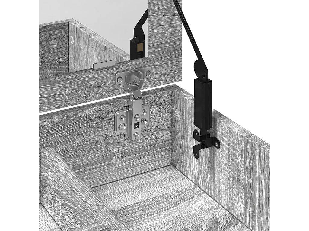 Kaptafel met spiegel sonoma grijs 73x46,5x120 cm