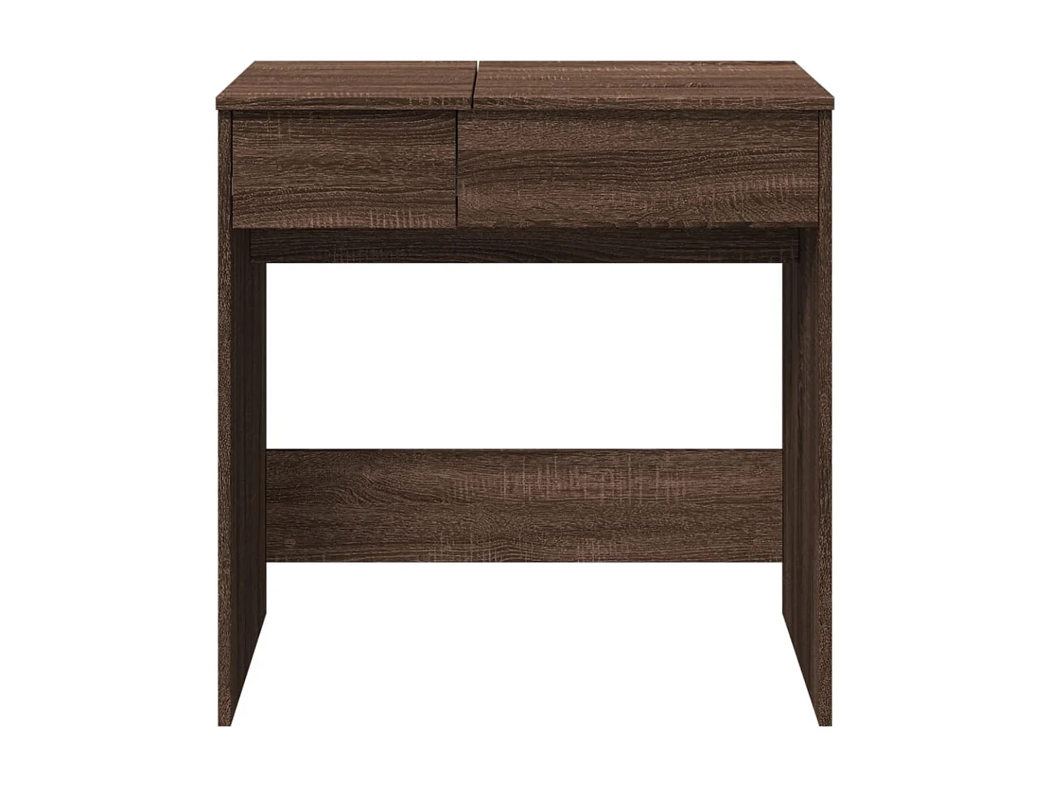 Toletta con specchio in rovere marrone 73x46,5x120 cm