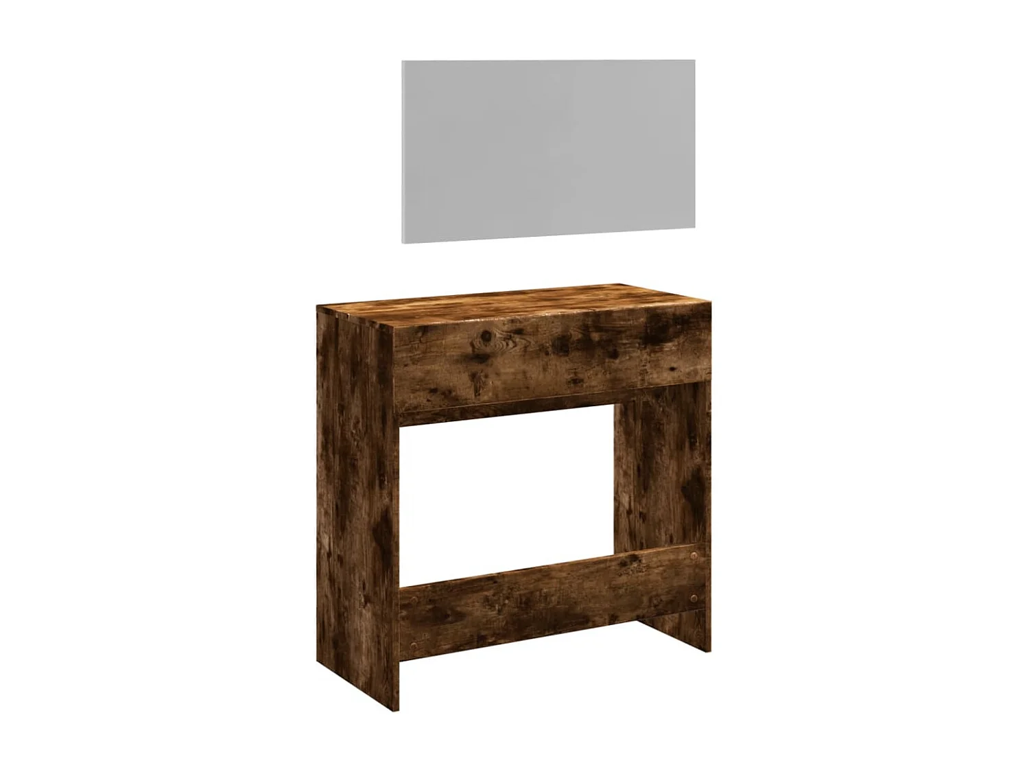 Coiffeuse avec miroir chêne fumé 80x39x80 cm